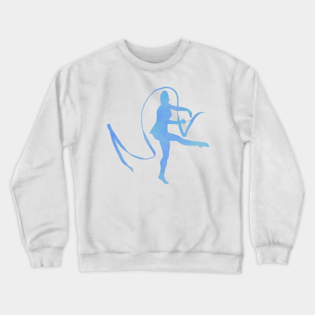 Blue Ribbon Gymnast Crewneck Sweatshirt by Becky-Marie